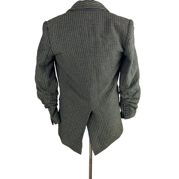 Veronica Beard Clay Shawl Lapel Boy Blazer Open Front Drape Tweed Wool Blend 6 - Picture 6 of 10